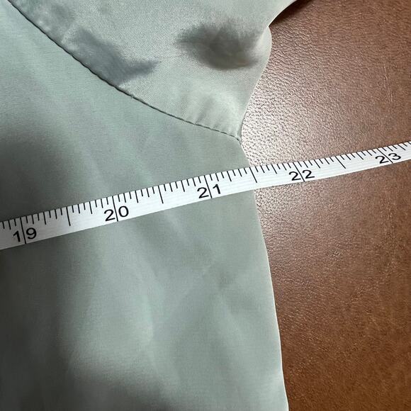 Vintage Y2K Victoria's Secret Small Mint Green Satin Sleep Shirt Shorts Set 2000 - Picture 7 of 12